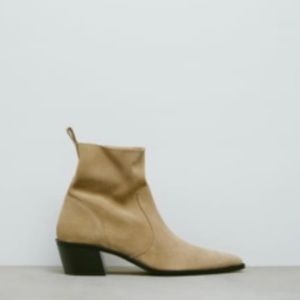 Zara Cowboy Split Leather Ankle Boots size EU 40/US 9